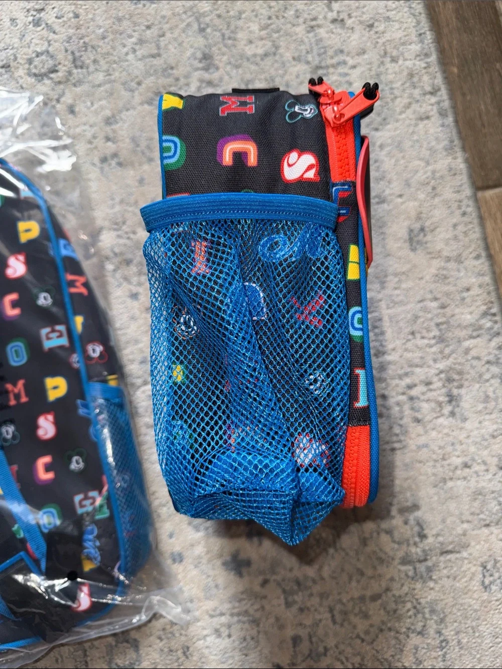 Disney Mickey Mouse Kids Backpack and Lunch Bag - Black, Blue, Red